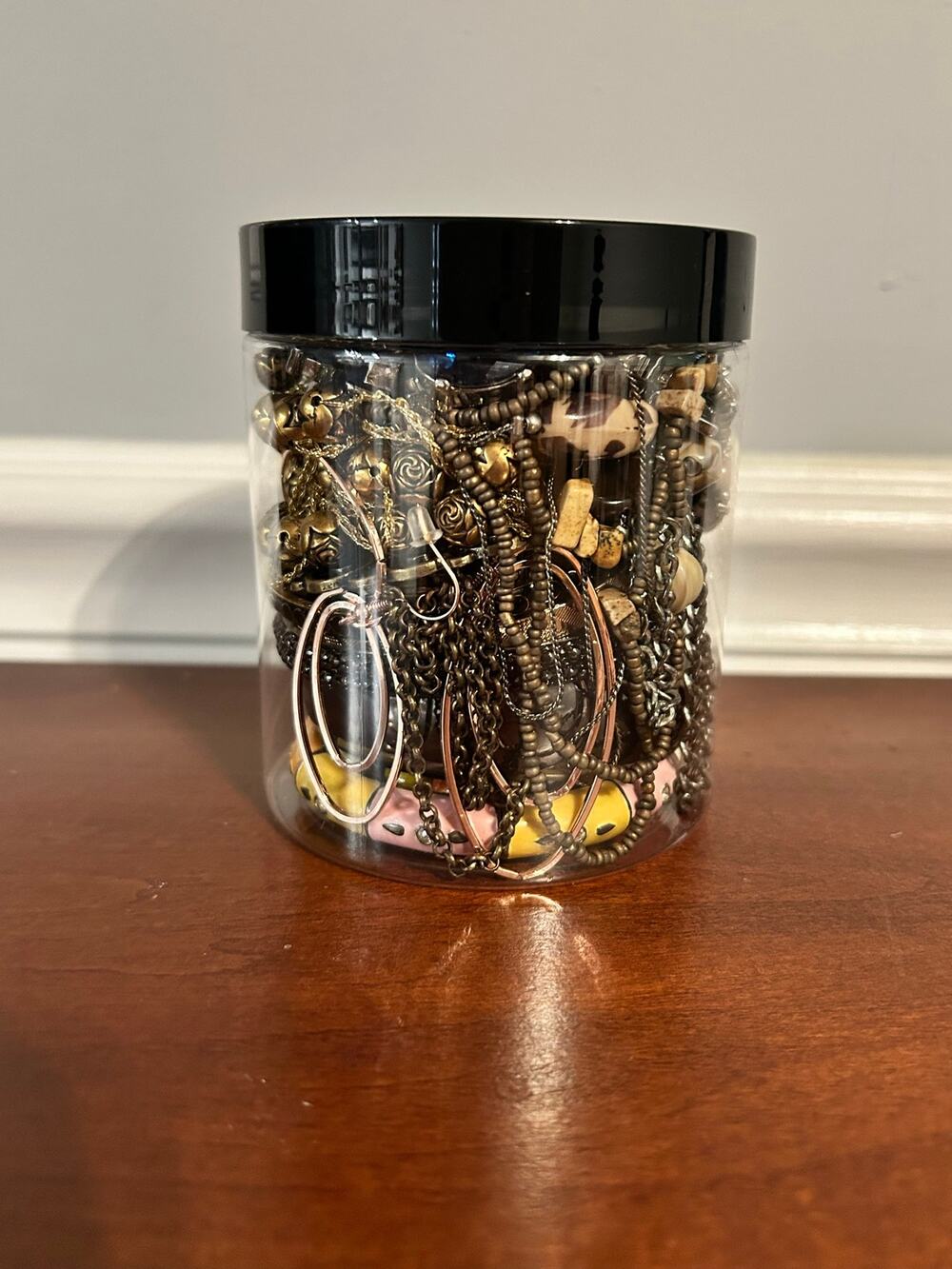 16 oz Vintage Mystery Jewelry Jar Lot - All Wearable Mix
